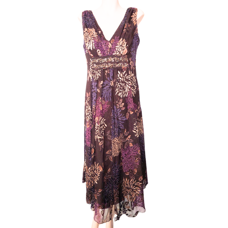 Anthia Crawford Autumn tones dress, size 12