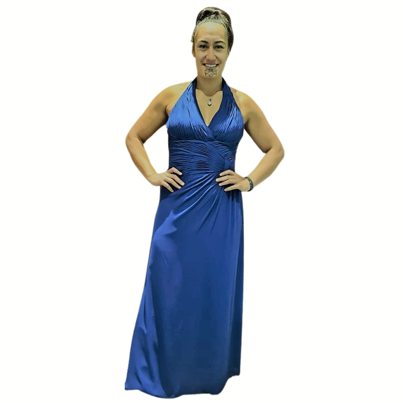 Nadia couture blue ball dress, size 12