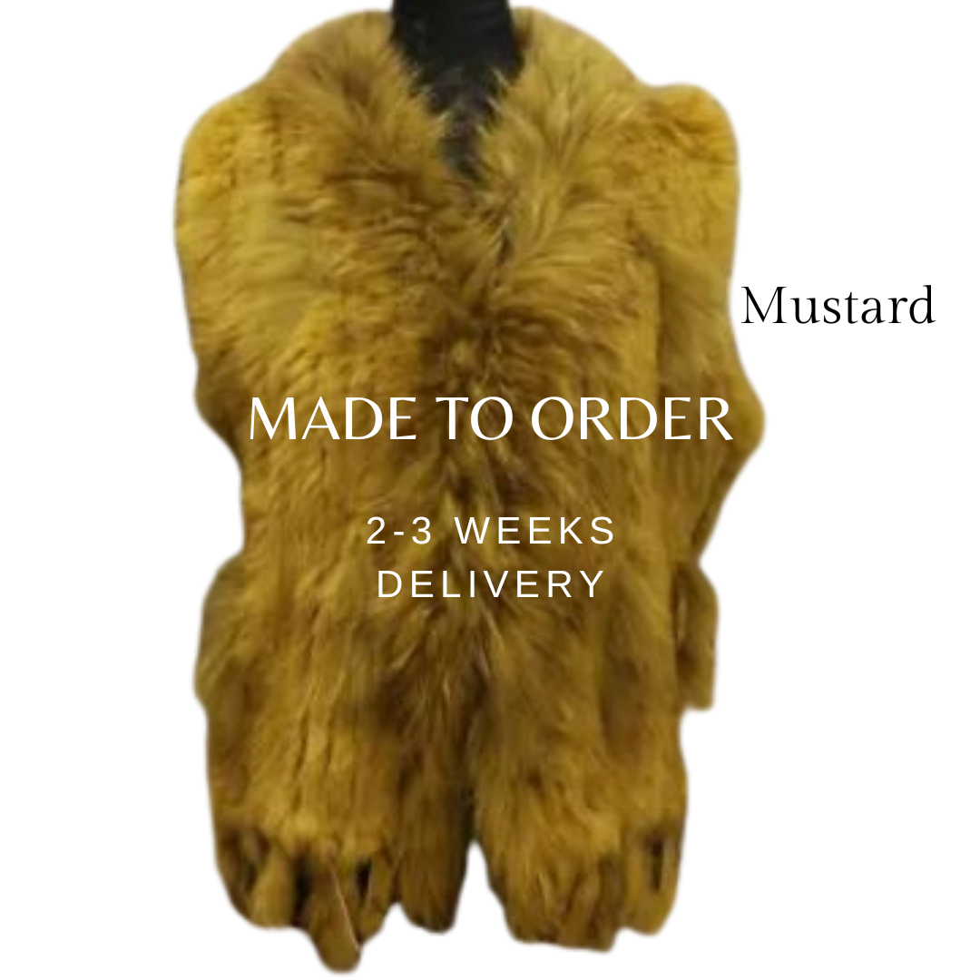 NEW rabbit fur jacket, choice of colours, made to order!