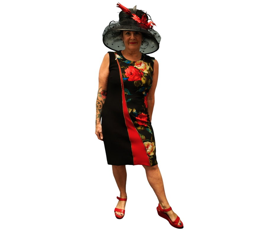 FRANK LYMAN Designer dress, size 12 - HIRE