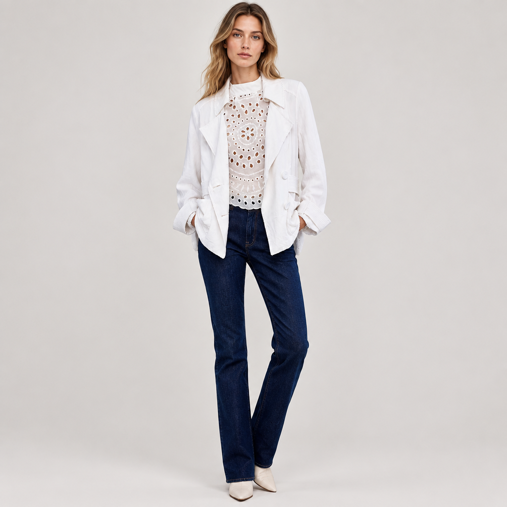 Veronica Maine white jacket, size 10