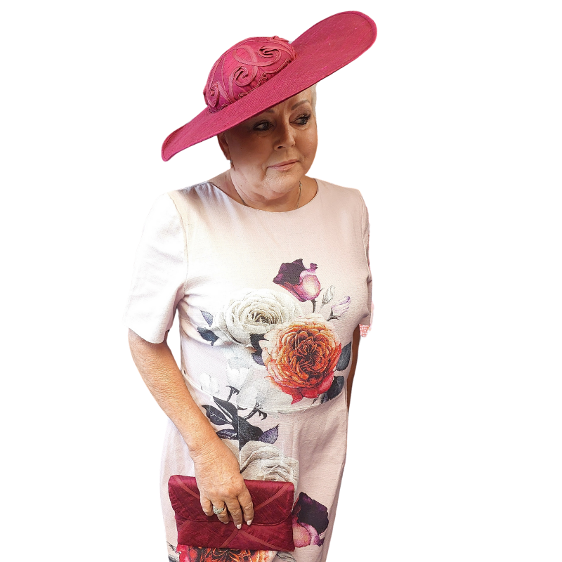 Burgundy hat & bag-HIRE