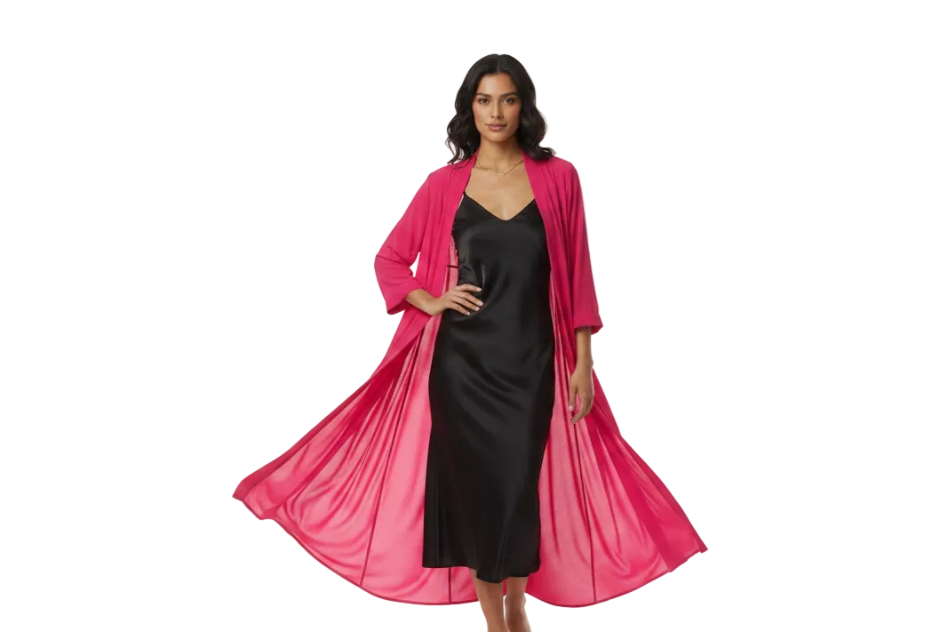 NEW pink chiffon layering coat, size 12-14