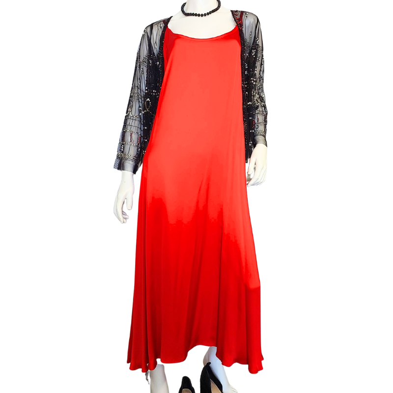 Country Road silky red slip dress, size 14