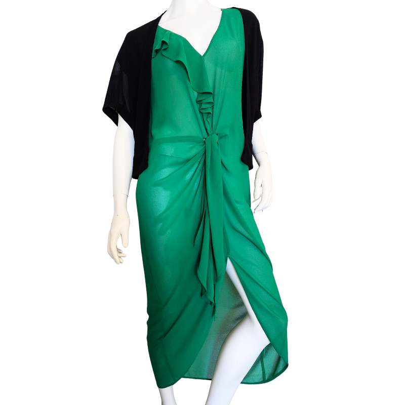 Jellicoe black shrug, size L, 14/16-HIRE