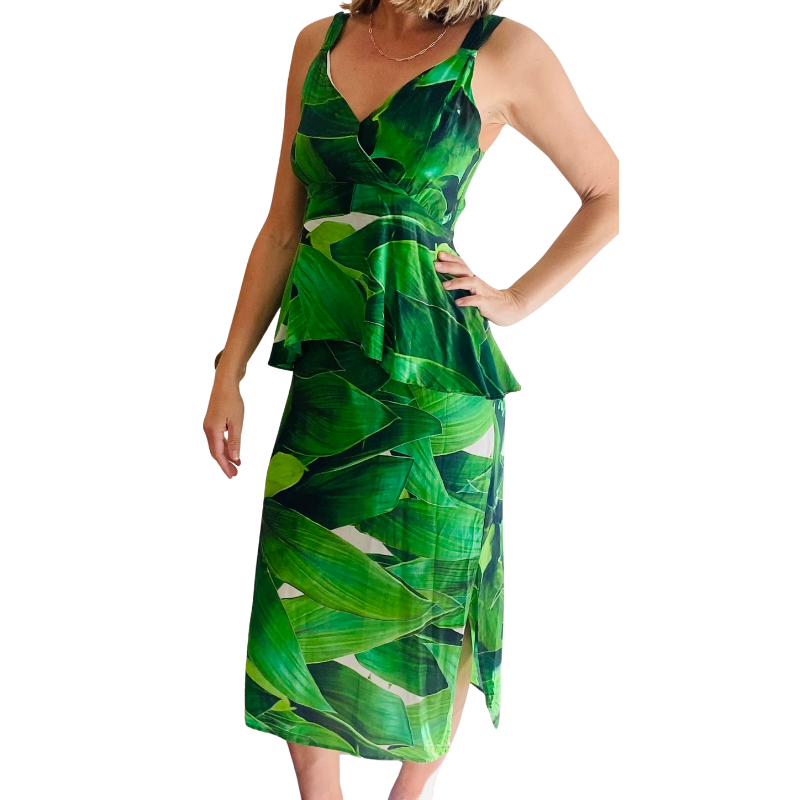 Cooper green silk dress, size 10