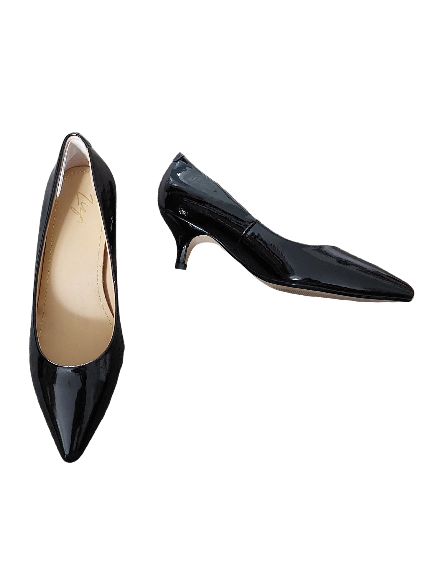 Florsheim black patent leather low heels, size 37/6