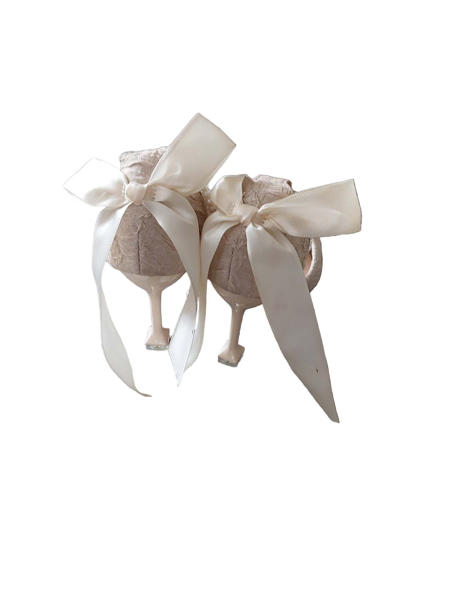 Cream wedding heels, size 38/7