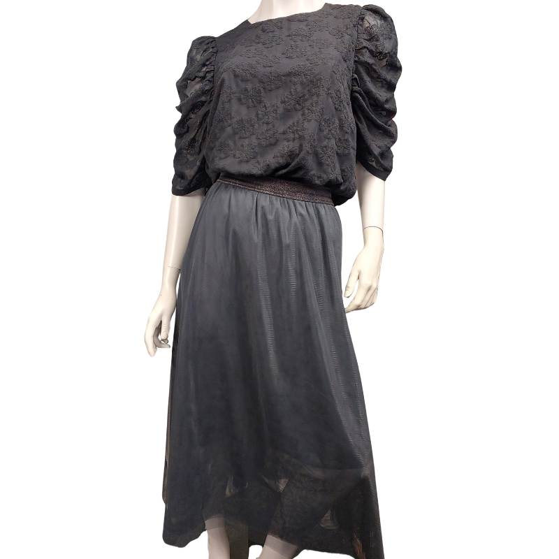 Foil charcoal tulle skirt, size 14
