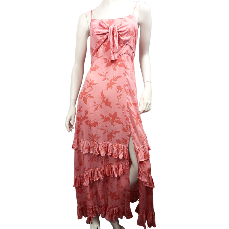 NEW-Hello Molly melon floral maxi dress, size 12