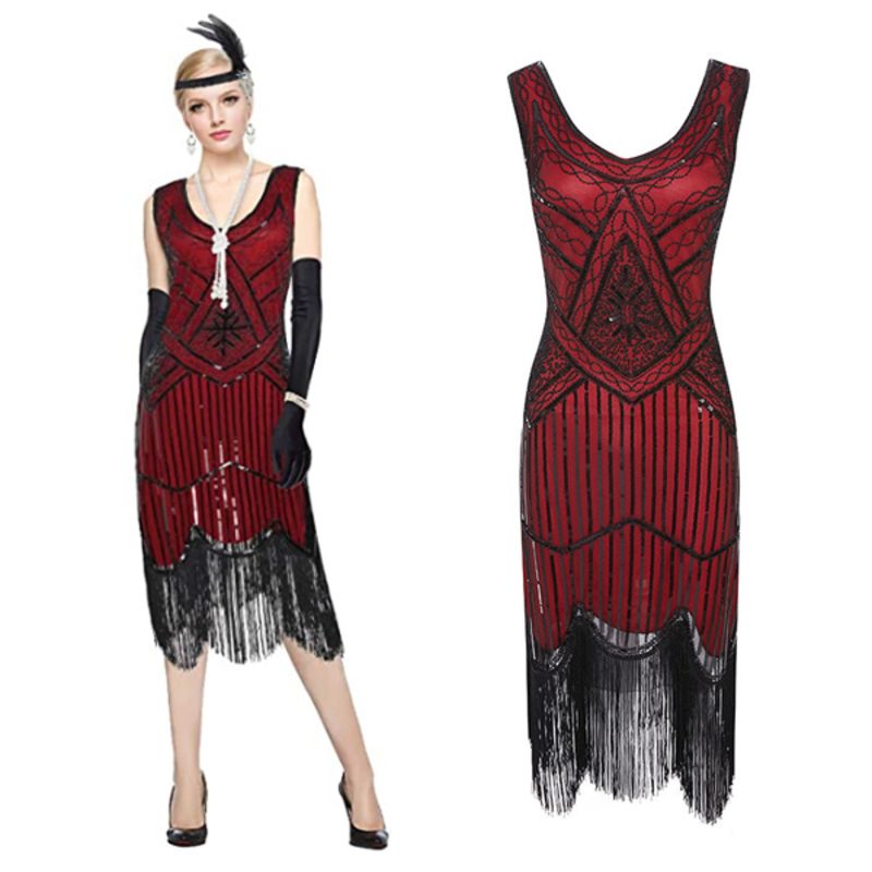 Red Flapper,Ball, Formal, Evening Dress Women's, Size 12 Anita V Fashion & Beauty Red Flapper,Ball, Formal, Evening Dress Women's, Size 12 Anita V Fashion & Beauty