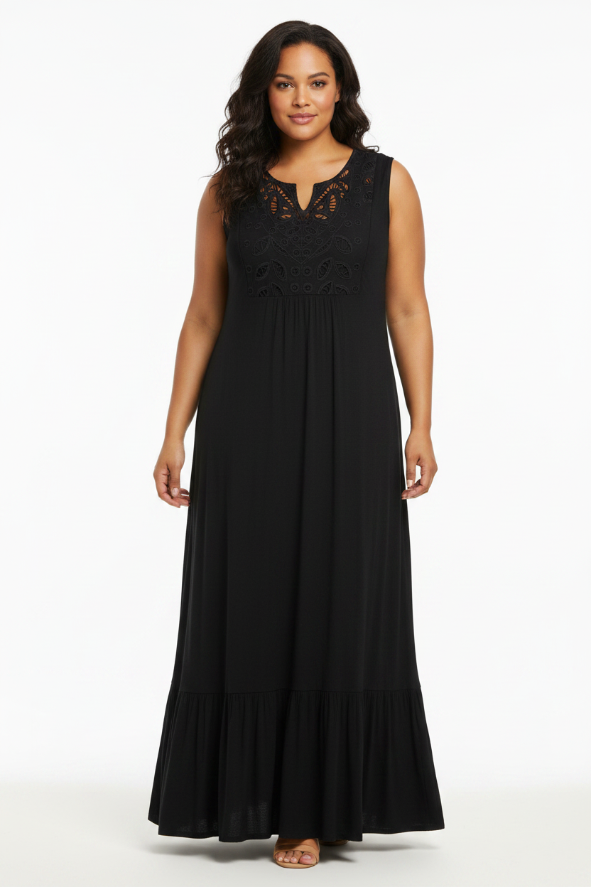 Avenue black viscose Summer dress, size 20