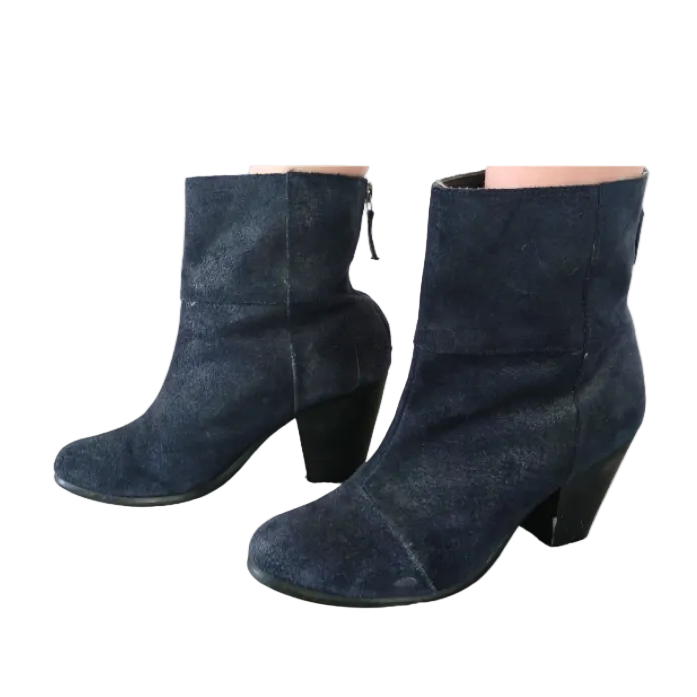 Pulp navy suede ankle boots, size 6