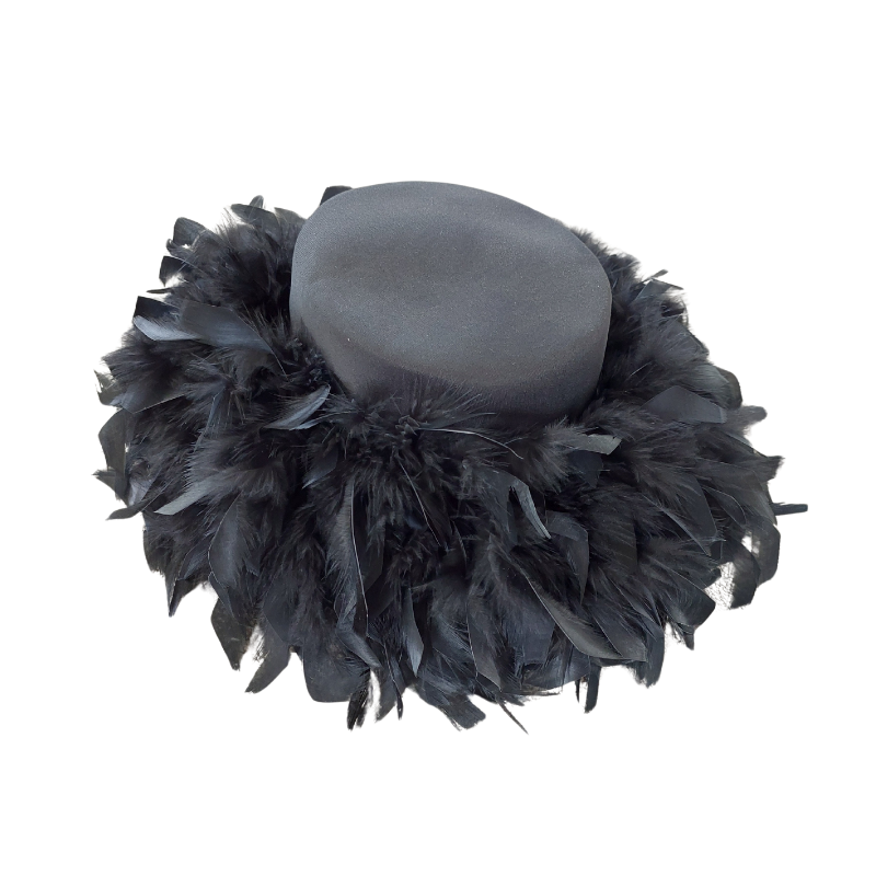 Black feather hat-HIRE