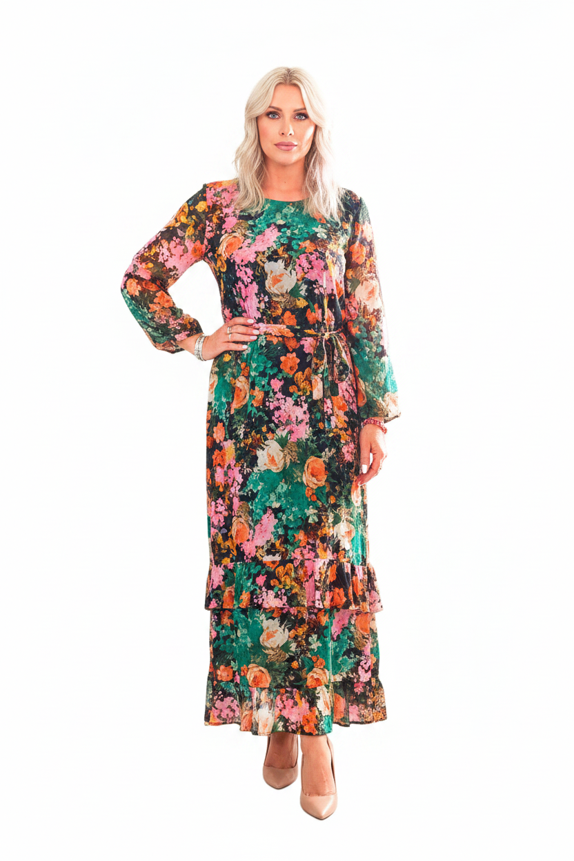 Augustine floral dress, size S/10-HIRE
