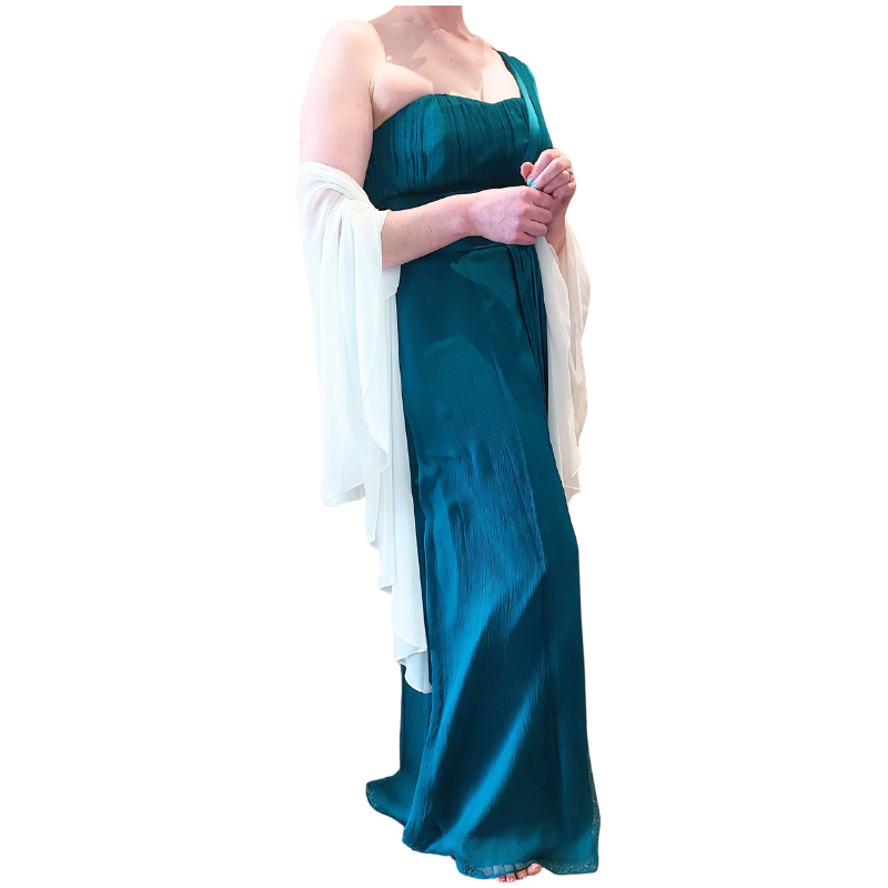 Ivory chiffon shawl/wrap-HIRE