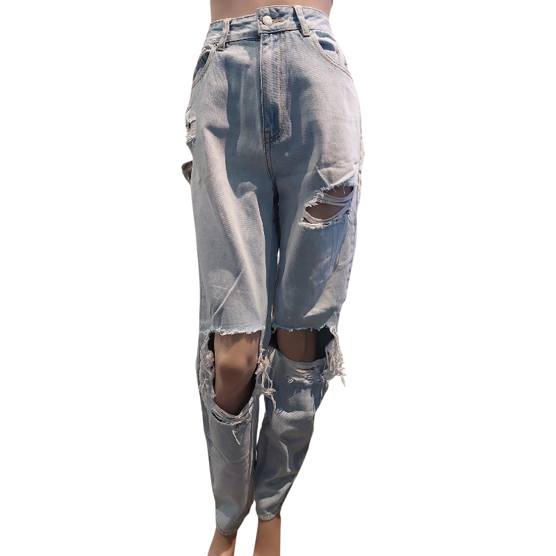 Glassons blue high waisted ripped jeans, size 10
