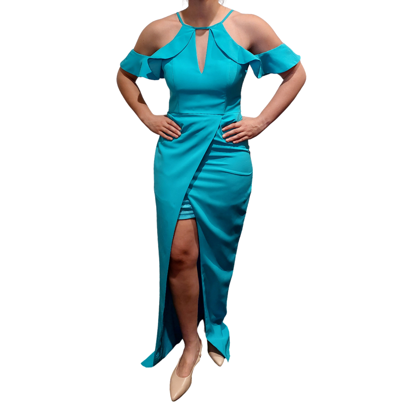 NEW Bariano aqua formal/ball dress, size 12