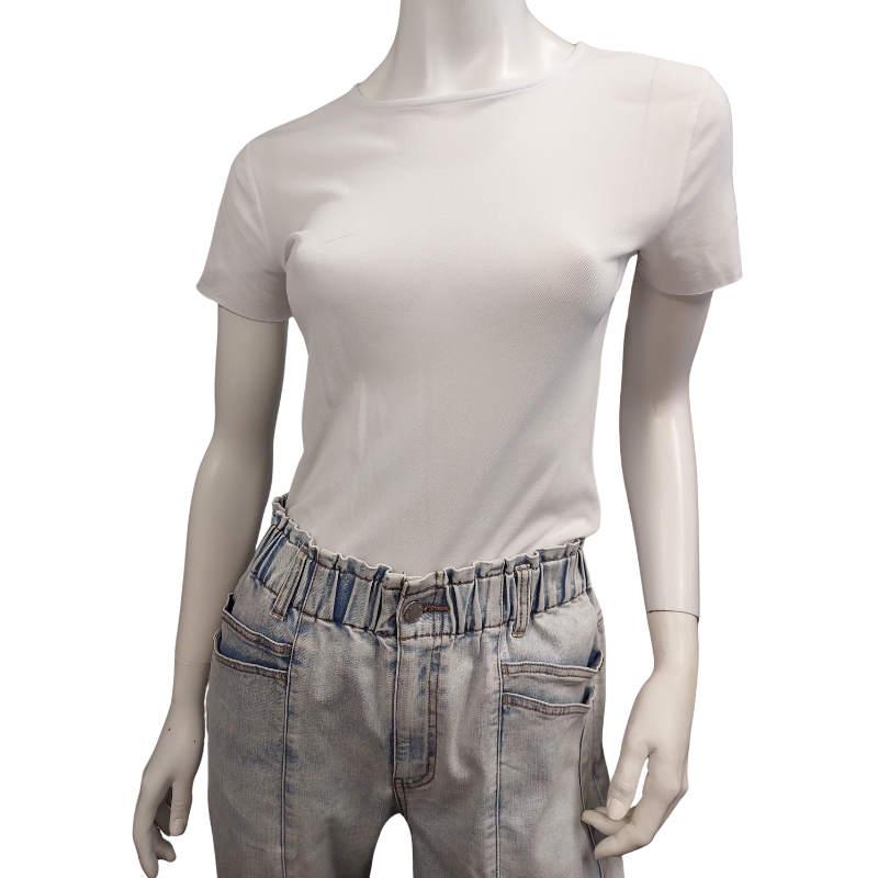 Moochi white sheer top, size 10