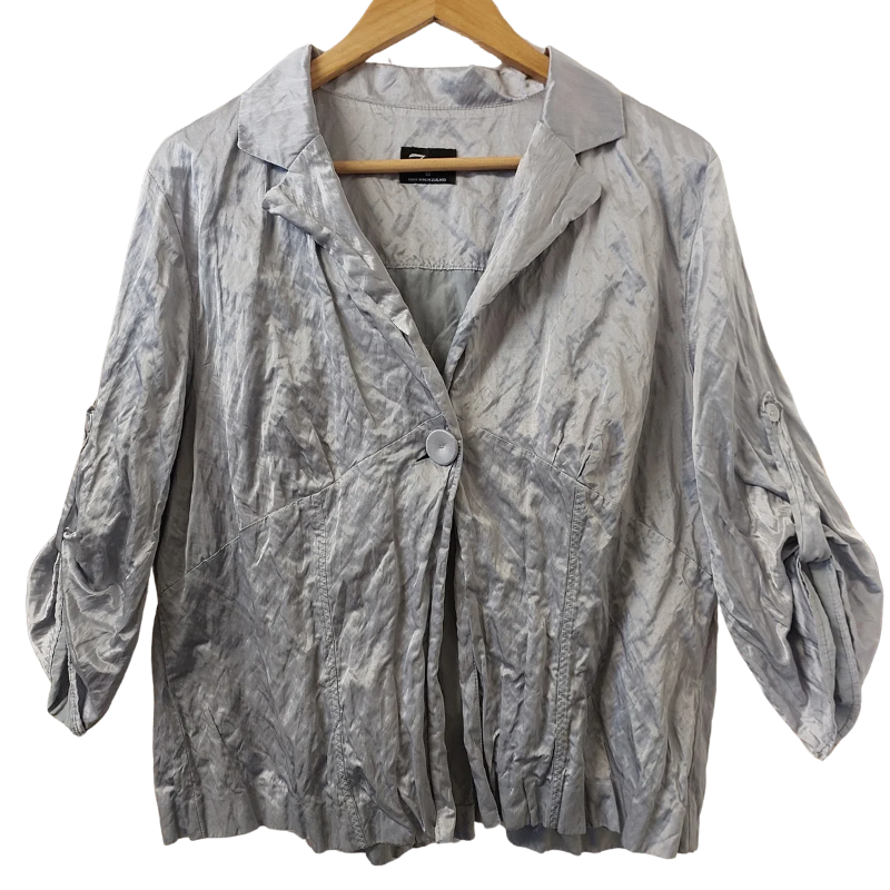 Zardi silver crushed jacket, size 18