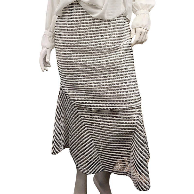 Cooper St black & white striped skirt, size 12