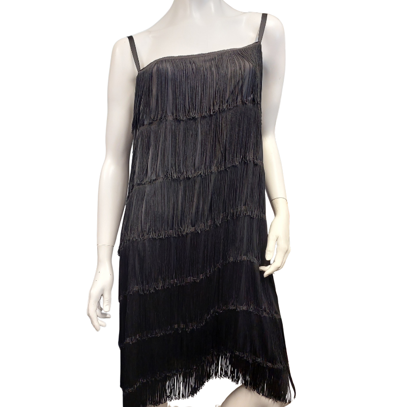 Black tassel Gatsby/Flapper formal dress, size 18