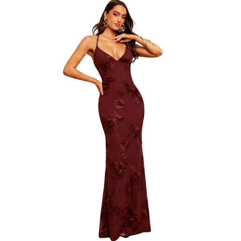 New Burgundy formal/ball dress, size 6-8