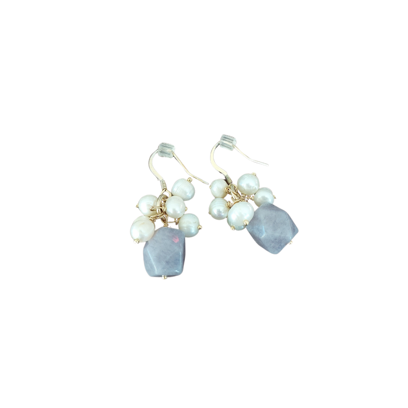 Amethyst pearl earrings- HIRE