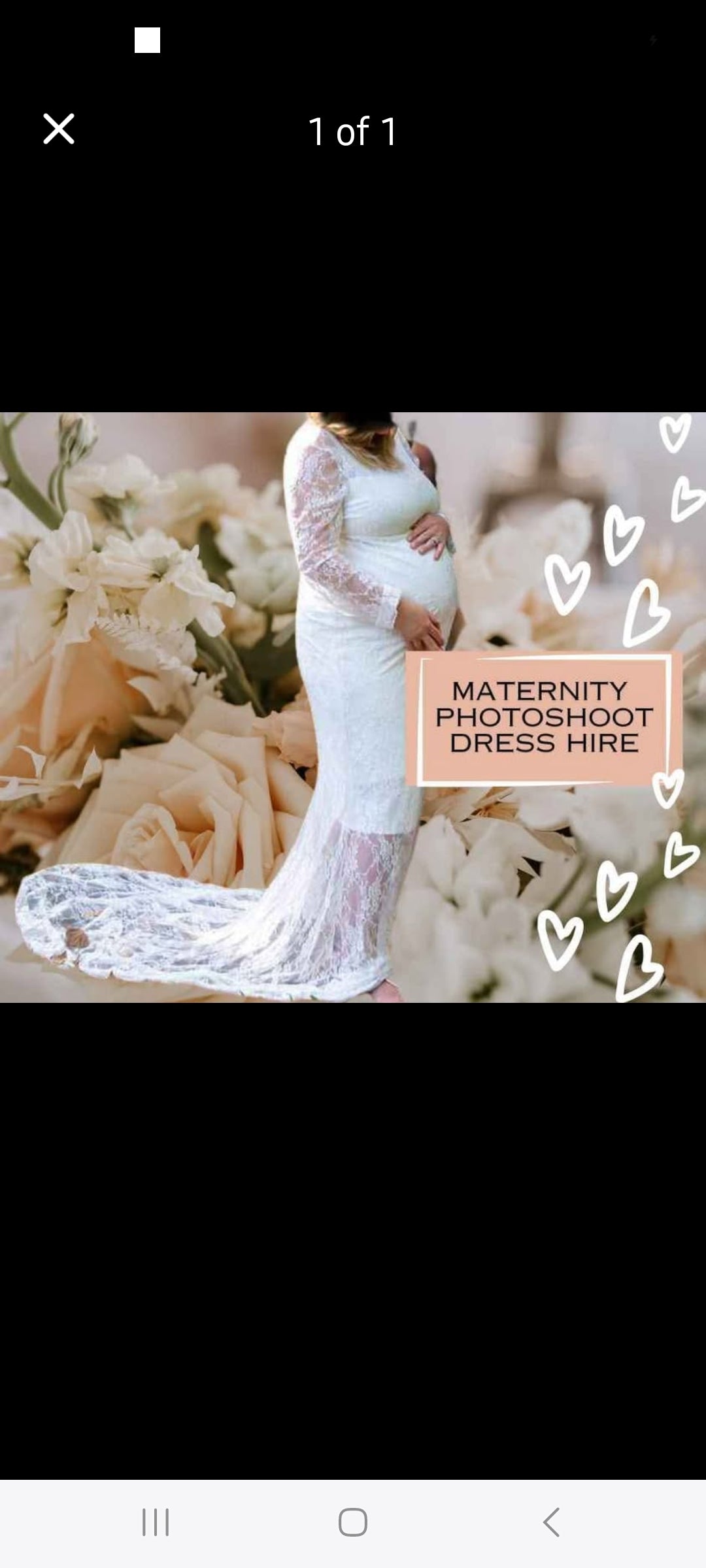 Ivory lace maternity dress, size 14-16