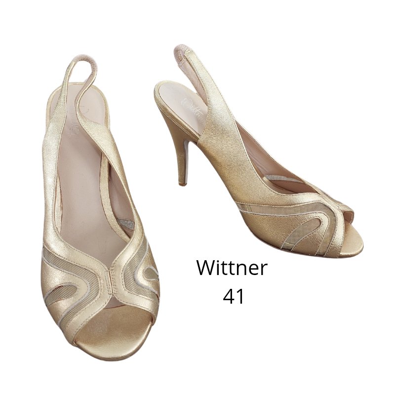Wittner gold heels, size 41/10