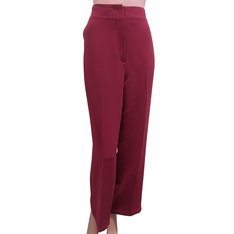 Veronica Maine burgundy wide leg pants, size 10