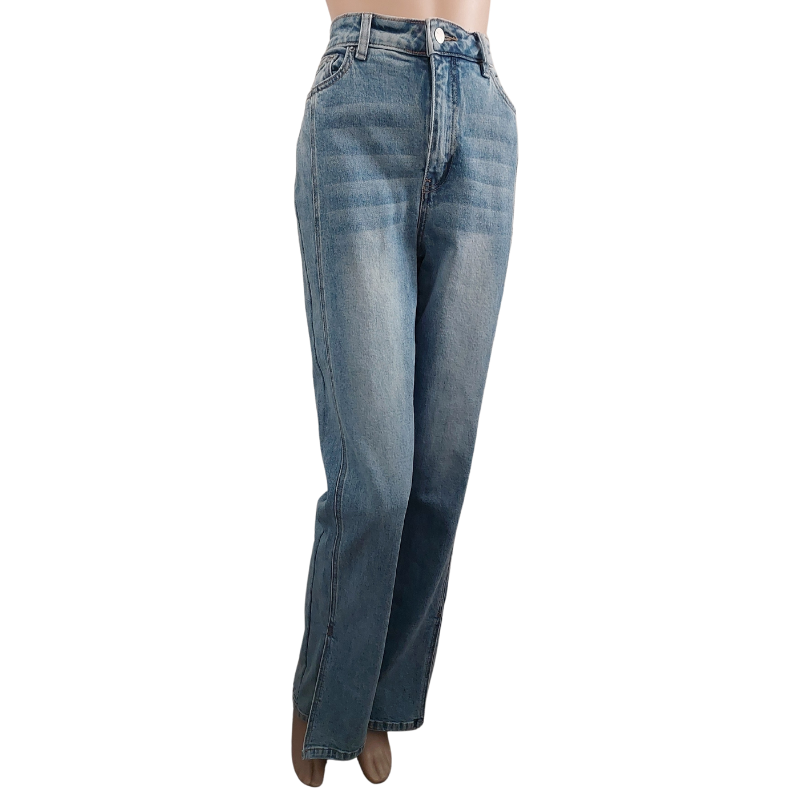 Max light blue stretch wide leg jeans, size 10