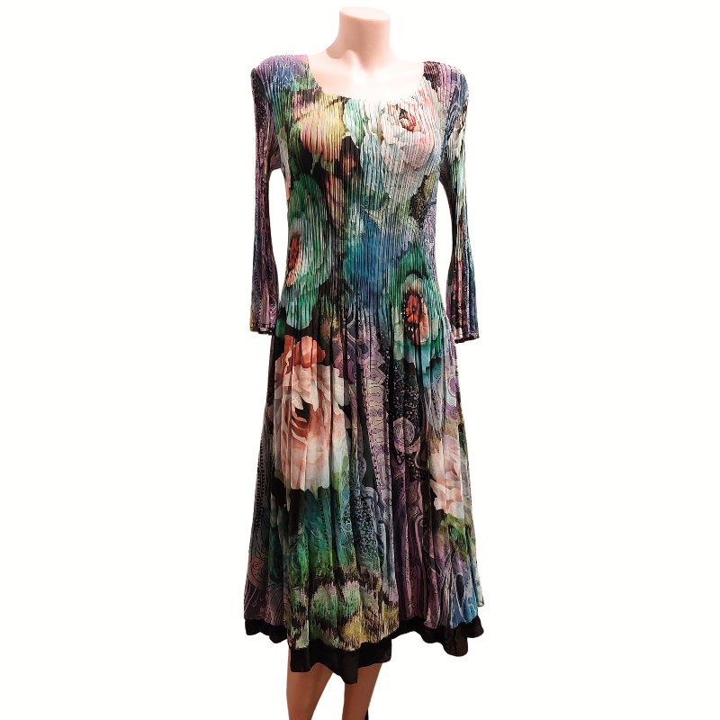 V2 Diffusion pastel floral dress, size S, 10-HIRE