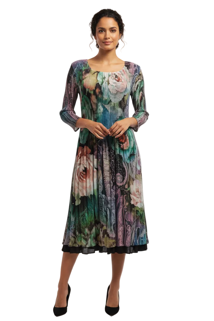 HIRE-V2 Diffusion pastel floral dress, size S, 10