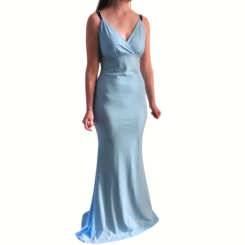 Baby blue formal /ball dress, size 10
