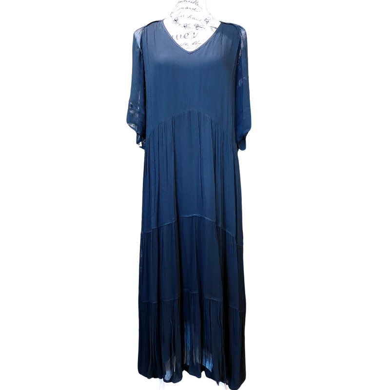 Loobies Story navy viscose dress, size 12