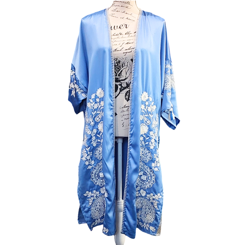 Zara blue layering coat/duster, size 10-12-14