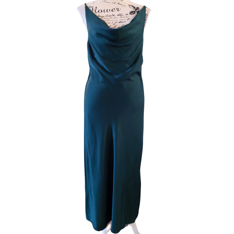 Blak Luxe green silky formal/ball dress, size 12