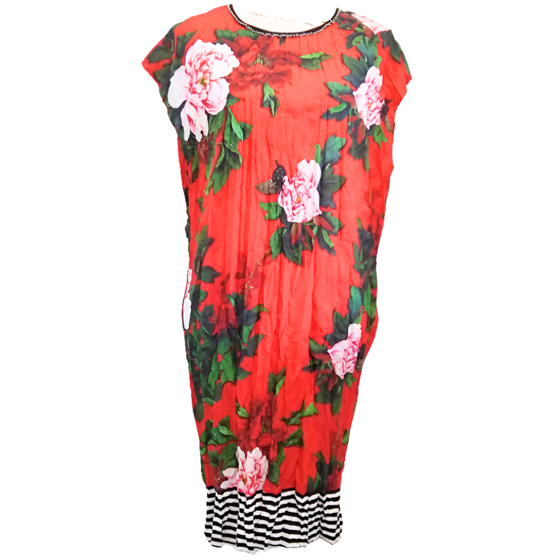 Curate You Shift Me red floral dress, size S, 10-12