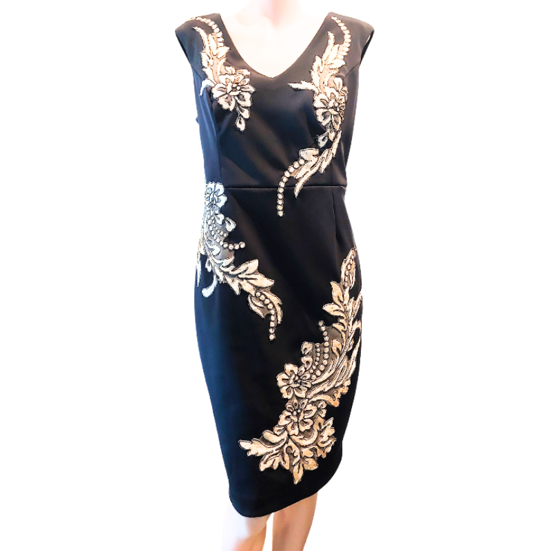 Phase Eight black /gold cocktail dress, size 12 Anita V Fashion & Beauty Phase Eight black /gold cocktail dress, size 12 Anita V Fashion & Beauty