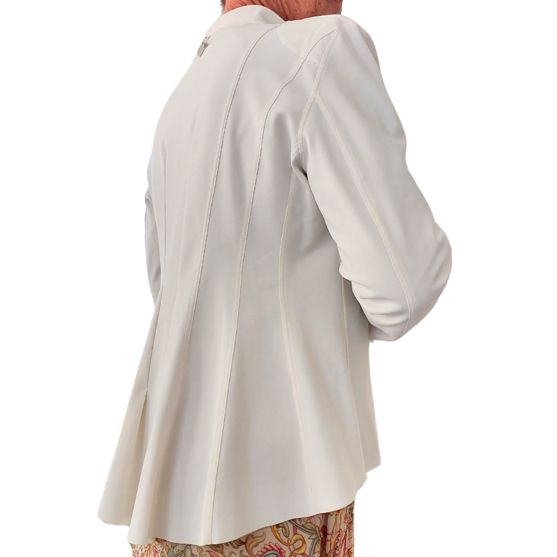 High ivory jacket, size 12/14, retail $1100