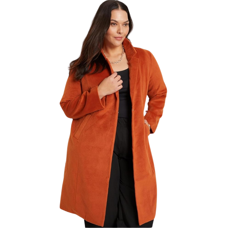 NEW Sara rust coat, size 14, RRP $180