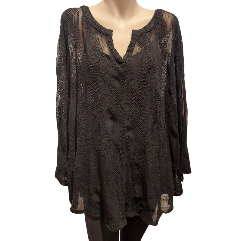 Blue Illusion black top size 20+