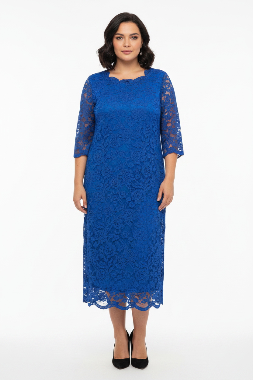 Cobalt blue lace dress, size 16