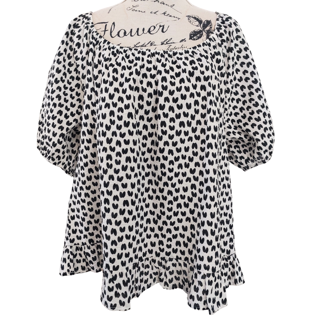 NEW Ketze ke black & white top, size 18