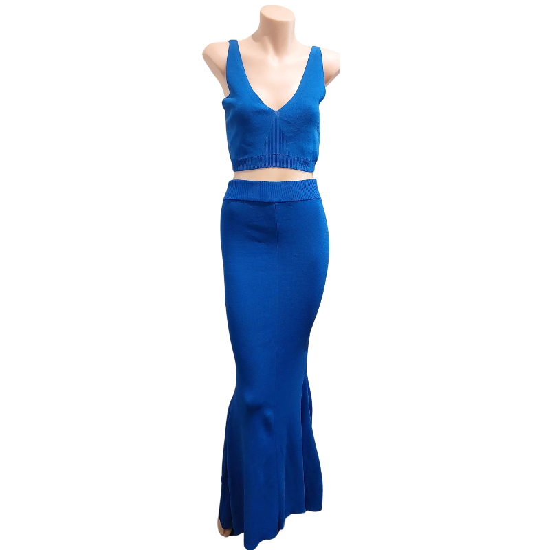 Ruby blue two piece, size 8 top & 6 - HIRE