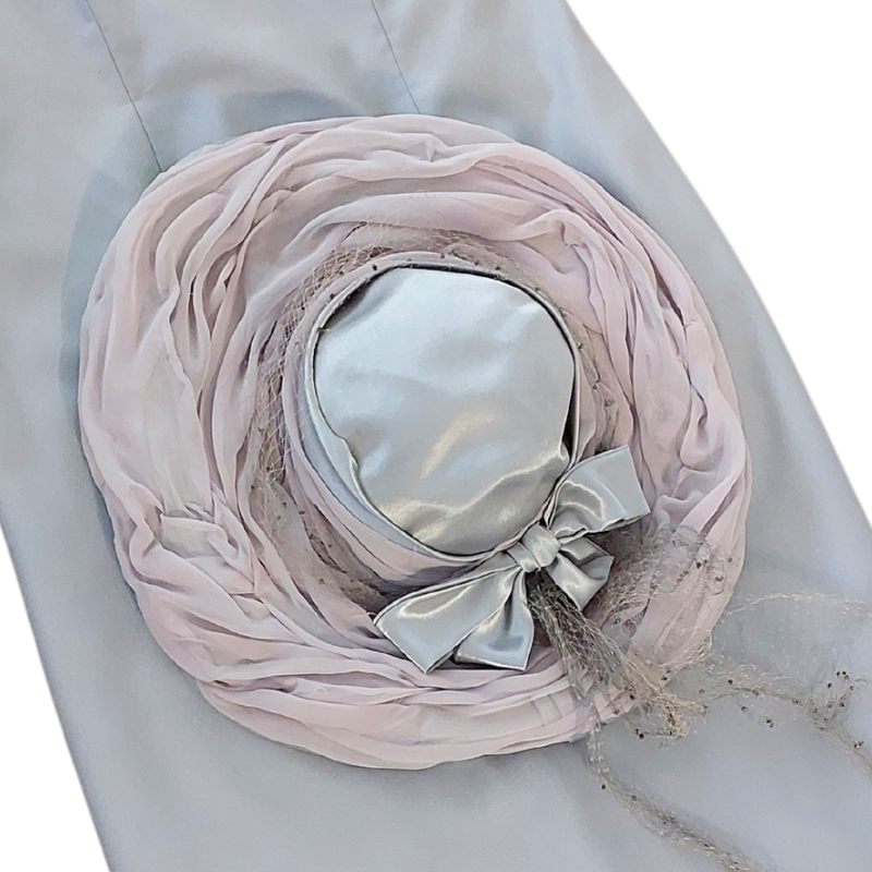 Designer Ailee Millar-Dolly Varden/Elizabeth Parker silver wedding dress 12/14