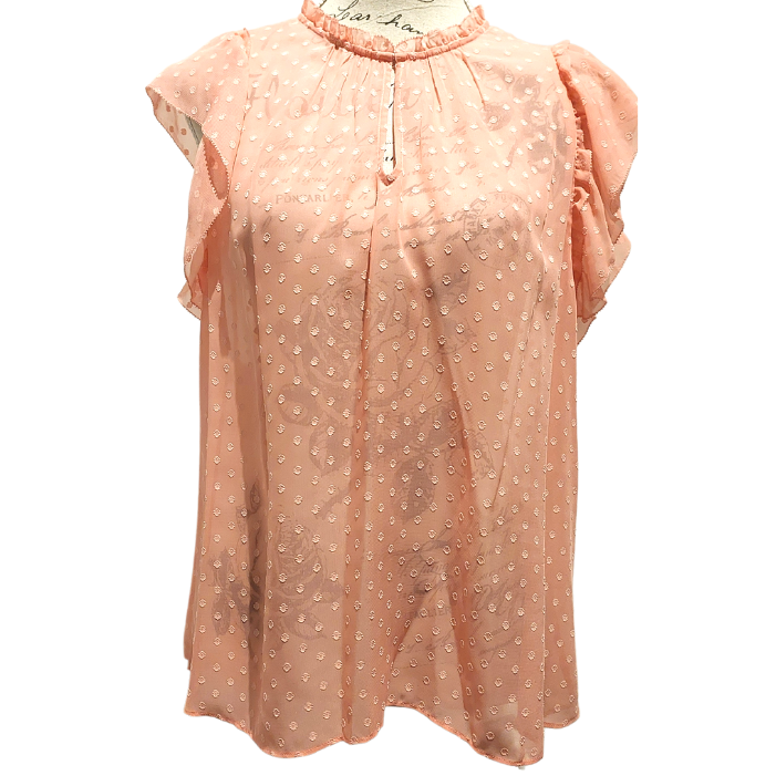 Apricot chiffon top, size 12