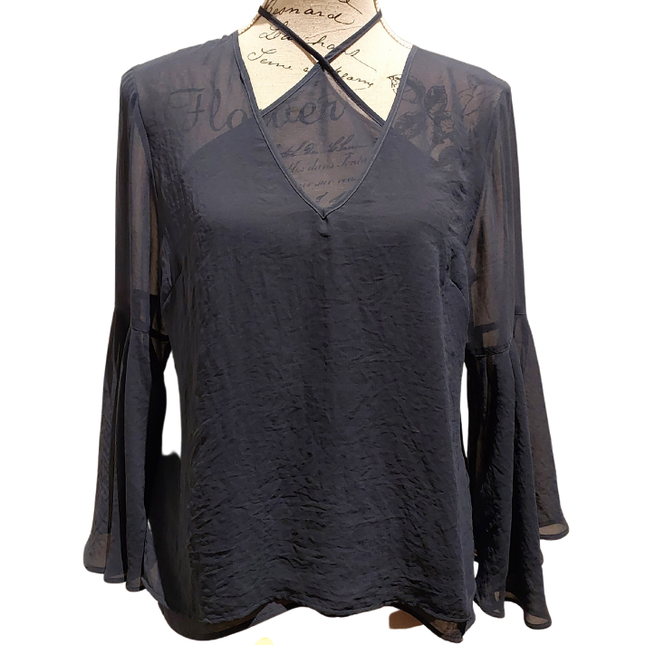 Repertoire blue chiffon top, size 10