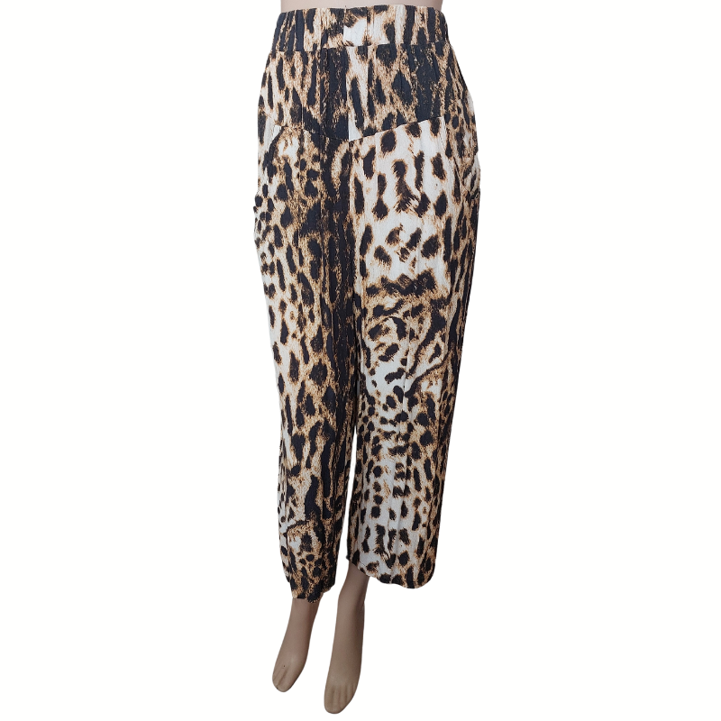 eb & eve leopard print pants, size S/M 10-12